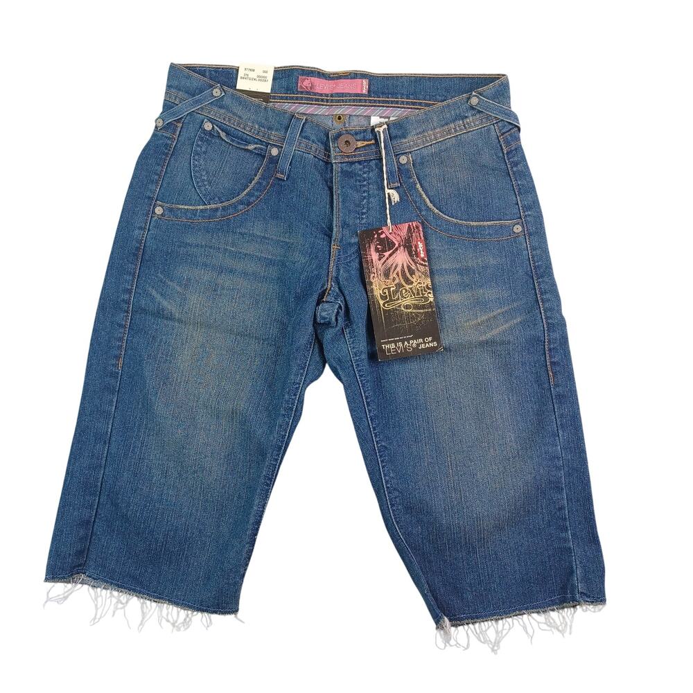 Vintage Levi's Jeans Denim Skimmer Shorts Women Size 3 Cutoff Lowrise Button Fly